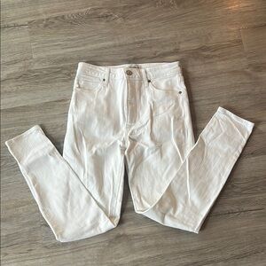 Abercrombie Super Skinny High Rise White Jeans